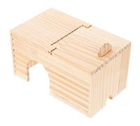 Levemolo Wooden Hamster Nest Flipping Lid House Pet Nest for Hamster Steps