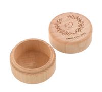 Levemolo Wooden Keepsake Box with Splinter-Free Finish and Silent Opening, Beige Decorative Storage for Umbilical Cord and Early Childhood Milestones, for Nursery Dresser or Bedside Table