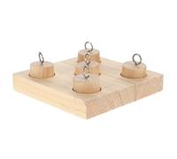 Levemolo Wooden Parrot Toy and Wear-resistant Cockatiel Toy with 5-compartment Interactive Design for Household Parakeet Training and Chewing Accessory