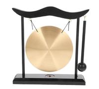 Levemolo Zen Table Copper Gong Decor Elegant Feng Shui Bell for Mindfulness and Meditation Ornament Copper Materials for Living Room and Office Decor
