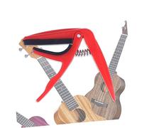 Levemolo Zinc Alloy Ukulele Capo Single-handed Quick Release Clip-on Guitar Accessories for Acoustic Electric Guitars Lightweight and Portable Ukelele Tuner in Red