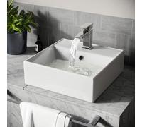 Leven 385 x 385mm Cloakroom Square Counter Top Basin Sink
