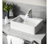 Leven 420 x 320mm Cloakroom Rectangle Counter Top or Wall Hung Basin