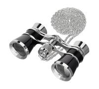 Levenhuk Broadway 325B 3x25 Compact Lightweight Stylish Opera Glasses - Vintage Theatre and Concert Binoculars for Women with Elegant Metal Chain, Black