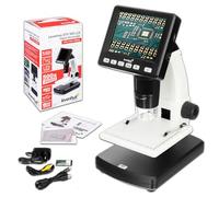Levenhuk DTX 500 LCD Portable Digital Microscope with Display 3.5” | Zoom 20x-500x, Camera/Video, 8 LED, USB Connection, Compatible with PC, Windows, macOS, for Adults and Kids