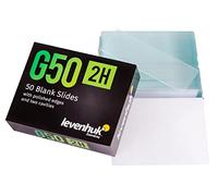 Levenhuk G50 2H Double Cavity High Transparency Microscope Blank Slides with Polished Edges for Preparing Laboratory Specimens of Microorganisms