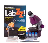 Levenhuk LabZZ M101 Amethyst 640x Portable Microscope for Kids, with LED Light, Science Kit & Colourful Book, Educational STEM Toys Set, Prepared Sample Slides, Gift Ideas for Children, 4+ Years (EN)
