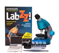 Levenhuk LabZZ M101 Azure 640x Portable Microscope Science Kit for Children with LED Light, Kids Beginner Educational STEM Toys Set, Prepared Sample Slides, and Illustarted Experiment Guide (IT)
