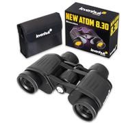Levenhuk New Atom 8x30 Binoculars for Adults, Professional Powerful Binoculars with BaK4 Prisms and FMC Lens, Long Distance Binoculars for Bird Watching Hiking Hunting Waterproof