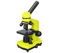 Levenhuk Rainbow 2L Lime Kids Home Lab STEM Kit with 400x Portable Biological Microscope, Full-Colour Illustrated Experiment Guide, Prepared Samples and Scientific Tools, Yellow (EN)