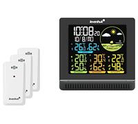 Levenhuk Wezzer PLUS LP40 Wireless Digital Weather Station with 3 Remote Sensors, Thermometer, Hygrometer, Clock and Calendar