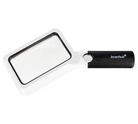 Levenhuk Zeno Read ZR18 Lightweight Handheld LED Magnifier with Light and 2x / 20x Magnification for Close Work with Small Texts, Documents, Images and Photos