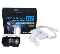 Levenhuk Zeno Vizor G7 Headband Magnifying Glasses with LED Light and 5 Lenses for Crafts, Jewellery, Close Work and Professional Use