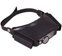 Levenhuk Zeno Vizor H1 Head Multi-Power Magnifier with Light, Extra Folding Lens and Adjustable Headband