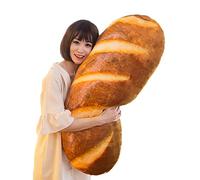 Levenkeness 3D Simulation Bread Plush Pillow,Soft Butter Toast Bread Food Pillow Lumbar Back Cushion Stuffed Toy for Home Decor (39.3")
