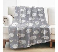 Levens Cute Sheep Blanket Gifts for Girls Kids, Lightweight Soft Sheep Lamb Animal Print Throw Blankets for Couch Sofa Stuff Decor Cozy Plush Flannel for Girls Women Adults 50"x60"