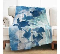 Levens Sea Turtle Throw Blanket Soft Ligtweight Durable Cozy Bed Couch Blanket Plush Microfiber 50"x60"