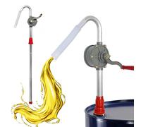Lever Action Barrel Pump, Heavy Duty Barrel Hand Pump with Telescoping Suction Tube Fits 15 to 55 Gallon Drums Transferring Heating Oil, Motor Oil, Transmission Fluid. Professional (Rotary)