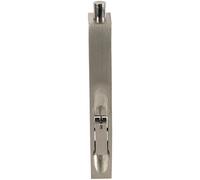 Lever Action Flush Door Bolt with Flat Keep Plate - 152 x 20mm - Satin Nickel | Interior Door Recessed Seurity Lock - Concealed Flush Bolt - Floor Recessed Bolt Socket