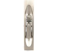 Lever Action Flush Door Bolt with Flat Keep Plate - 204 x 20mm - Satin Nickel | Interior Door Recessed Seurity Lock - Concealed Flush Bolt - Floor Recessed Bolt Socket
