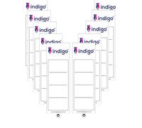 Lever Arch File Spine Label Refills, Self-Adhesive, Indigo, Pack of 10