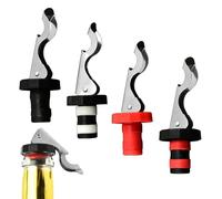 Lever-Arm Wine Bottle Stoppers, 4 PCS Reusable Bottle Stoppers Lever Arm Bottle Stoppers Wine Bottle Lid Vacuum Plug Wine Stoppers Champagne Stopper Vacuum Stoppers for Wine Beverage Supplies
