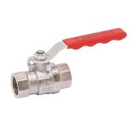 Lever Ball Valve RED 1/2", Full bore. ¼ Turn Valve with BSP Iron Connections, 1 in Pack
