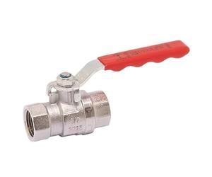 Lever Ball Valve RED 1/2", Full bore. ¼ Turn Valve with BSP Iron Connections, 1 in Pack