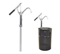 Lever Barrel Pump Action Barrel Drum Pump Diesel Oil Transfer Hand Operated Extractor Fluid Water Chrome Plated 55 Gallon with Removable Nozzle