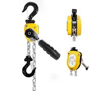 Lever Block Chain Hoist, Manual Ratchet Lift Puller, 1.5 Ton Capacity for Industrial, Agricultural, and Garage Use