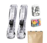 Lever Clamp Dispenser, Sturdy Ergonomic Office Supplies | 2 Pack Portable Paper Clip Dispenser | for Classrooms, Homes, Study Spaces, Meeting Places,