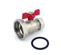 Lever Handle Ball Pump Valve - 1.1/2" X 22mm (Single) From Tesla Uk