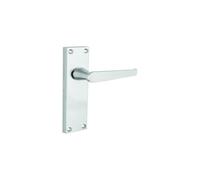 Lever Handle Victorian Latch Furniture Straight to EN1906 Grade 3 Door Handle Set with Fixings for Internal Doors (Polished Chrome)
