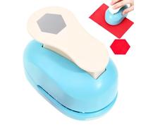 Lever Hexagon Paper Punch, 1.5 Inch Steel Cutter, ABS, DIY Art Tool