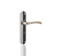 Lever Latch Bathroom Door Handles in Polished Chrome Silver Finish, Classic Interior Doors Hardware, Brass Door Contemporary Design- Brushed Nickel Brass Latches, 1 Pair