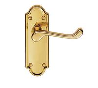 Lever Latch Door Handle (Pair) - Finish -Polished Brass(PB)