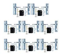 Lever Lock Set Lockable Door Handle Handles with 2 Keys + Chrome Finish 8pk