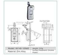 Lever Locks Cabinet Accessories, Push Button Bounce Locks Mortise Locks Large Chassis Door Mechanical Hatch Cover(silver)