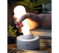 Lever Night Light Innovative Dimmable Toggle Switch Stylish Fun Wall/Desktop Use Cute Stick-Shaped Rechargeable Lamp (White)