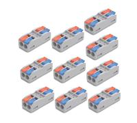 Lever-Nut Connector 10pc 2-In-2-Out Terminal Block