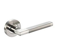 Lever on Round Rose Heze Door Handle in Pairs Dual Finish from EUROART