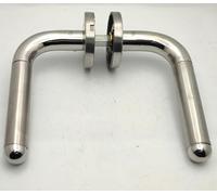 Lever on Round Rose Mimosa Door Handle Hollow Range in Dual Finish from EUROART