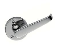 Lever on Round Rose Victorian Door Handle in Polish Chrome from EUROART