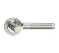 Lever on Round Rose Zosma Door Handle in Dual Finish from EUROART