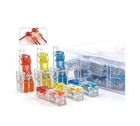 Lever T-Type Stripping With Fixing Hole Wiring Connector Crimp Terminal Push-in Branch Splice Junction box Wire connector IDGTTLDF(25PCS T1 Blue)