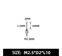 Lever Type M2.5 Thread Probe for CMM Machines & Comparators, 2mm Carbuncle Steel Head Micrometer Gauge Compatible with Dial Indicators(RED Ball 10MM)