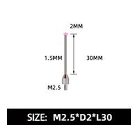 Lever Type M2.5 Thread Probe for CMM Machines & Comparators, 2mm Carbuncle Steel Head Micrometer Gauge Compatible with Dial Indicators(RED Ball 30MM)