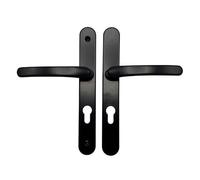 Lever UPVC Multipoint Door Handles 70mm PZ Sprung 200mm Screw Centres with 7mm Follower Replacement Handle Set (Black)