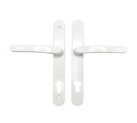 Lever UPVC Multipoint Door Handles 92mm PZ Sprung 200mm Screw Centres Replacement Handle Set for Secure UPVC Door Systems (White) (1)