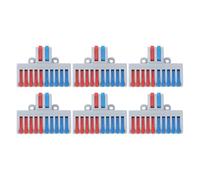 Lever Wire Connectors, 10-Channel Quick Connect Electrical Wiring Terminals With Independent Spring Sheet 6 Pcs 2 In 10-Out Wire Junction Box for Lighting and Home Appliances